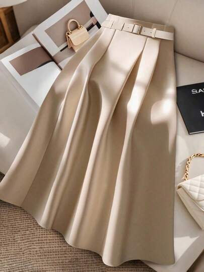 GlowEve CURVE Plus Size Elegant & Slimming Simple Casual Skirt For Women