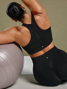 GLOWMODE 无缝百搭工字背运动胸罩 - 黑色 - 查看 7