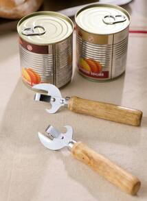Cirelle 1pc Wooden Handle Can Opener, Random Wood Handle Design - Silver - View 9