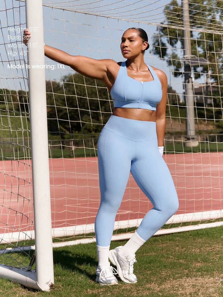 24インチ FeatherFit™-Sculpt プラスサイズ シルエット補正 お腹まわりシェイプアップ お尻リフトアップ レギンス ミディアムインパクト ワークアウト ジョギング ジム トレーニング