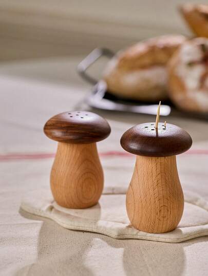 Cirelle Soporte para palillos con forma encantadora de hongo - Madera de nogal negro, perfecto para decorar la cocina y el comedor, regalo ideal para el Día de los Enamorados, Acción de Gracias, Día de la Madre y Día del Padre
