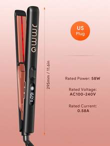 JMMO 直发器，注入摩洛哥坚果油和角蛋白的陶瓷直发器，减少毛躁，令秀发亮泽顺滑，造型工具 - 美规插头 - 美規A型插(110-127V) - 查看 6