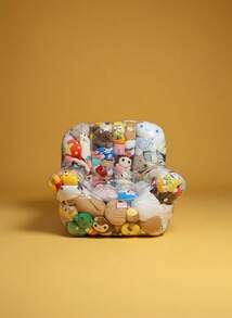 Joivida Large Capacity Transparent Sofa Toy Storage Sofa Seat Organizer, 39.37*35.43 Inches/100*90cm, Multi-Purpose, PVC, Durable, Easy To Clean, Suitable For Plush Toys And Home Supplies, Double Zipper Design, Easy To Store - White - View 6