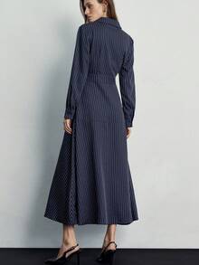 Aveloria Modichic Fashionable High-End Commuting Elegant Slimming Striped Dress - Multicolor - View 6