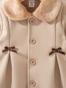 Souflis French Retro Thick Long Sleeve Overcoat, Suitable For Parties, School, Outings And Various Occasions, Women & Girls Overcoat, Autumn/Winter