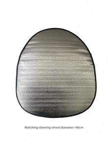 1pc Car Steering Wheel Sunshade Car Steering Wheel Cover Sunshade Car Interior Products,Very Suitable For Use Under Scorching Sun, Blocking Sunlight - Silver - View 9