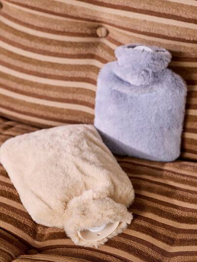 Cirelle 1pc 500ml/1000ml/2000ml Water Filling PVC Hot Water Bottle, Anti-Explosion With Cute Plush Cover