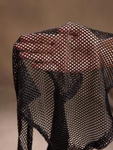 Powerista Top tank deportivo con abertura de espalda nadador bajo curvo - Negro - Ver 9