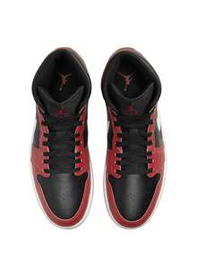 Air Jordan 1 Mid Men's Sneaker Black Gym Red White DQ8426 - Black/Gym Red/White - View 2