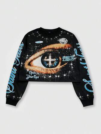 Street Life Top de manga larga con cordón casual unisex, camiseta de cuello redondo con estampado gráfico de estilo callejero