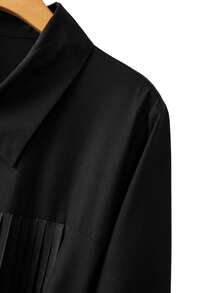 GlowEve CURVE Plus Size Women's Elegant Long Sleeve A-Line Black Dress, Suitable For Daily Commute And Outings - Black - View 6