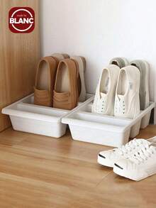 Madebyblanc Random Color 1pc Multifunctional Simple Living Room Shoe Rack, Vertical Storage Shoe Stretcher Dustproof Organizer