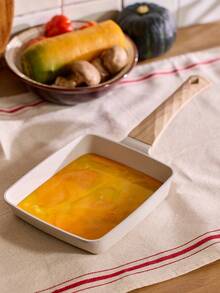 Cirelle 1 不粘日式煎蛋石锅厨房玉子烧锅手柄锅厨房煎锅日常使用牛排锅多功能鸡蛋锅每日蛋卷锅早餐长方形牛排锅防垢手柄适用于所有炉灶