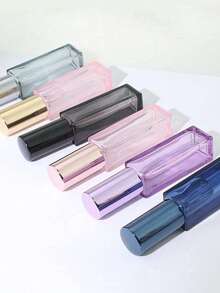 1PC/4PCS 3/5/10ML Glass Perfume Spray Bottles With Aluminum Sprayer, Refillable Travel Atomizers