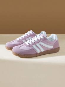 CUCCOO EASI Women's Casual Lace-Up Comfortable Flat Shoes For Christmas - Purple - View 2