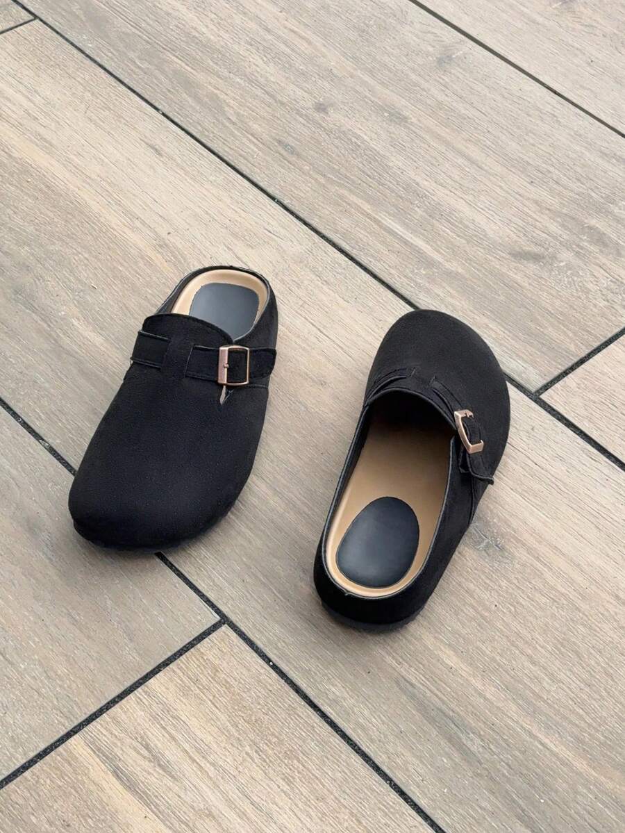 Jeta Ari Women's Solid Color Metal Decor Casual Flat Loafers Spring Shoes Spring Break Easter - Black - View 1