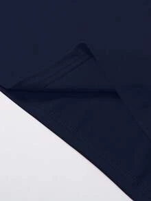 A Large-Sized Blue Round-Neck Long-Sleeved T-Shirt, Comfortable And Versatile - Blue - View 4