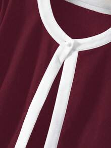 GlowEve CURVE Plus Size Women Elegant Versatile Jacket - Burgundy - View 5