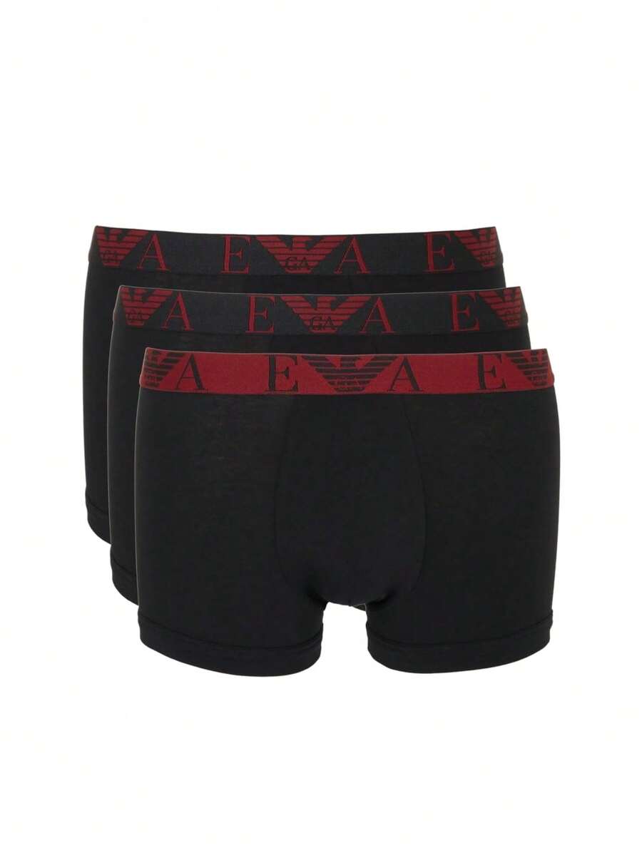 Armani 3 طقم سراويل داخلية رجالية - Black and Red - مشاهدة 1