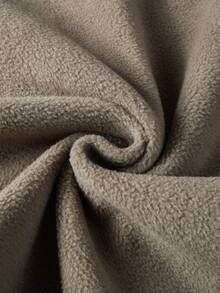 Manfinity Homme 男士山地刺绣拉链休闲套头衫 - 卡其色 - 查看 8