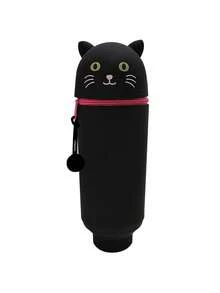 Stand Up Pen Case Transparent PVC Storage Organizer For Office School Supplies - Multicolor - View 3