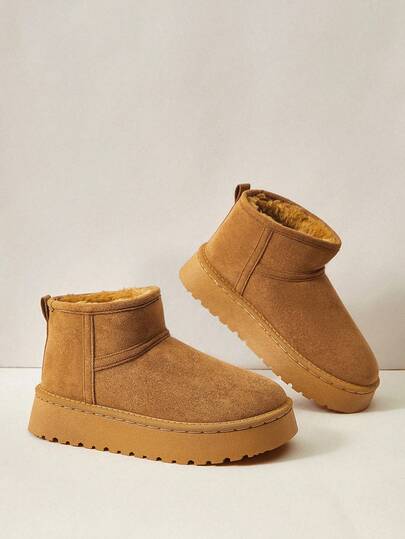 Cuccoo Women's Casual Versatile Thick Sole Snow Boots, Winter