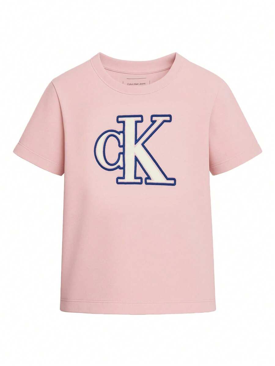 Calvin Klein Girls T-Shirt Pink - Pink - View 1
