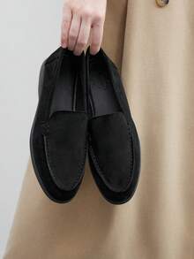 CUCCOO BIZCHIC Women's Casual Solid Color Comfortable Flats For Christmas Spring Shoes - Black - View 5