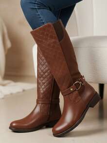 Women Equestrian Boots - Brown - View 1