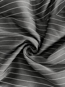 StreetHx Women's Striped Single-Breasted Cropped Halter Vest And Flare Pants Suit Set - Dark Grey - View 7