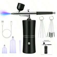 1 Set Of Portable Airbrush With Compressor Single Action Spray Gun For Nail Art Craft Cake Paint Airbrush Gun Electric Acrylic Paint Spray Gun Painted Airbrush Gun Model Coloring Model Spray Art Airbrush Set Tools - Multicolor - View 15