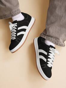 CUCCOO EASI Men's Casual Contrast Color Flat Sneakers, Versatile For Daily Wear For Christmas