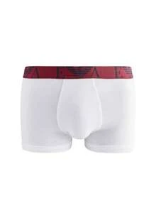 3 Pack Men's Boxers - Red and White and Navy Blue - View 2