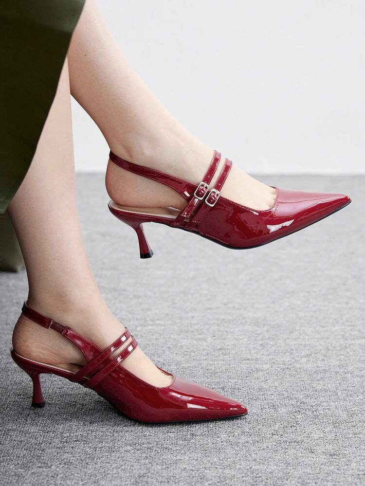 CUCCOO BIZCHIC Commuting Casual Minimalist Solid Color Pointed Toe Stiletto Heel Women Pumps For Christmas