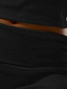 MUSERA ESSENTIALS Rib Fold Over Waist Mini Shorts Basic Spring Summer Vacation Holiday   Winter  Pants