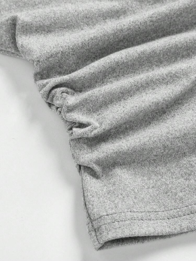 SHEIN Tween Mädchen-Outfit im Teenageralter mit vielseitigem Schmetterlingsmuster, Langarmoberteil und Hose, 2 Stücke Set, hellgrau - Grau - Übersicht 7