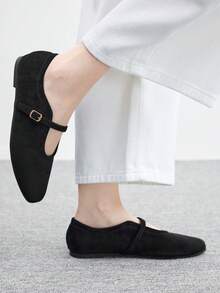 CUCCOO BIZCHIC 女士休闲纯色舒适平底鞋 - 黑色 - 查看 3