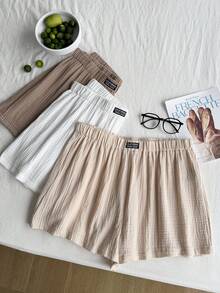 Comfortcana 3pcs/Set Plus Size Loose Casual Shorts, Multi-Color - Multicolor - View 6