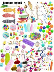 PETSIN 1/3/5/15/20 Must-Have Cat Toys , Cat Bell Ball , Chew Toys , Sisal Ball Toys Cat Wands , Bell Sound Toys , Cat Mice , Cat Toys , Pet Supplies , Birthday Gifts , Pet Toy Sets - Multicolor - View 17