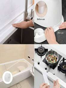 1 Roll Waterproof Mildewproof Sealant Tape - Self-Adhesive Bathroom Kitchen Seal Strip Sink Decorative Moisture-Proof Gadget - Multicolor - View 5