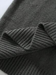 Calvornis Men's Casual Turtleneck Long Sleeve Sweater, Autumn/Winter - Grey - View 6