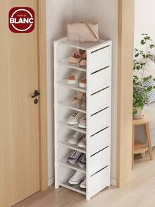 Madebyblanc 1pc Household Multi-Layer Single Row Shoe Rack, Living Room, School Dormitory Shoe Storage Rack, Can Be Freely Assembled, Home Decoration