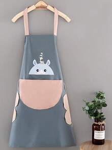 Women's Kitchen Apron With Hand Towel Pocket, Large Pocket, Waterproof, Suitable For Cooking & Baking - Multicolor - View 16
