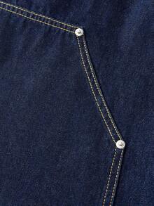 ROMWE MEN Grunge Punk Men's Loose Fit Wide Leg Double-Layer Waistband Casual Jeans