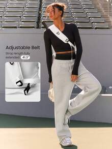 GLOWMODE Túi đeo chéo tennis Ace 26L, dây đeo điều chỉnh được, đa năng, chống nước, có khóa kéo, thích hợp cho hoạt động thể thao hàng ngày, mùa xuân hè. - trắng - Xem 6