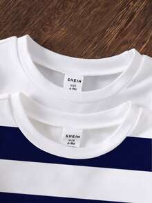 Áo thun tay dài cổ tròn họa tiết gấu xanh trắng thường ngày cho bé trai và hình gấu hoạt hình dễ thương, áo thun dài tay màu trắng dệt kim dài tay, thích hợp cho mùa xuân, mùa hè, mùa thu, mùa đông, thường ngày, thể thao, ngoài trời, thoải mái và thời trang - Nhiều màu - Xem 4