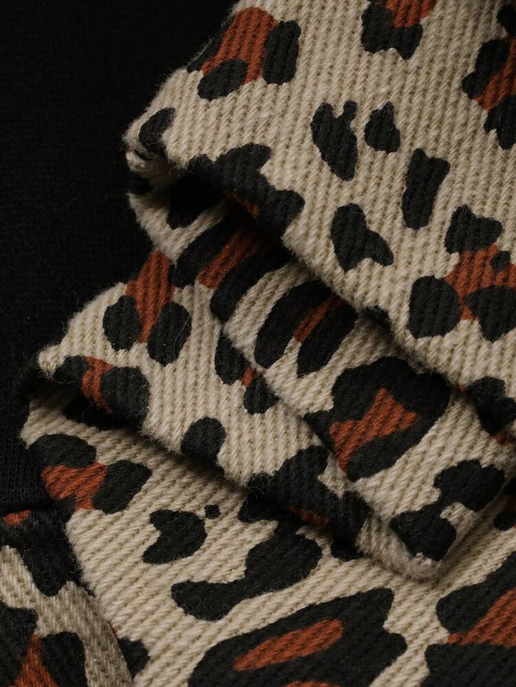 Men's Thermal-Lined Sweatpants With Letter Pattern Jacquard Knit Cuffs, Suitable For Autumn/Winter