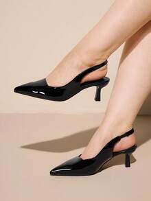 CUCCOO CURVES 女士休闲纯色无后跟宽楦高跟鞋