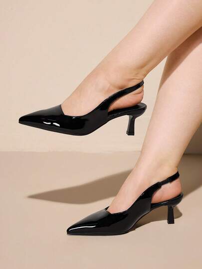 CUCCOO CURVES 女士休闲纯色无后跟宽楦高跟鞋