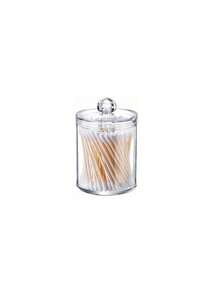 1pc/3pcs Transparent Acrylic Makeup Remover Pad Cleaning Swab Storage Box Desk Dressing Table Dustproof Toothpick Holder With Lid - Multicolor - View 8